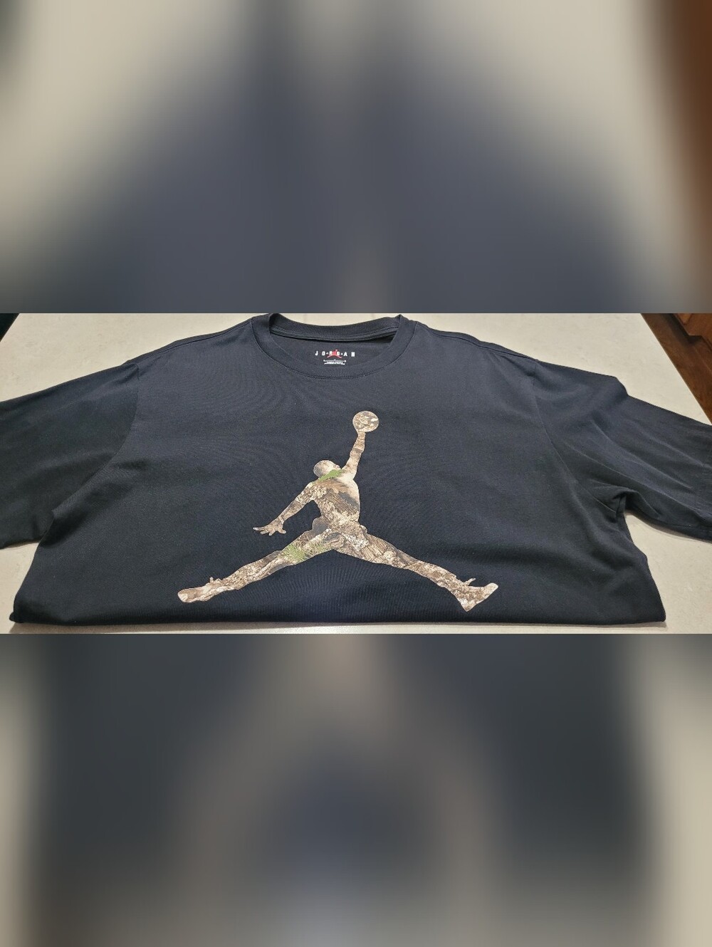 Jordan Men's Black Graphic Jumpman T-Shirt (Realtree)
